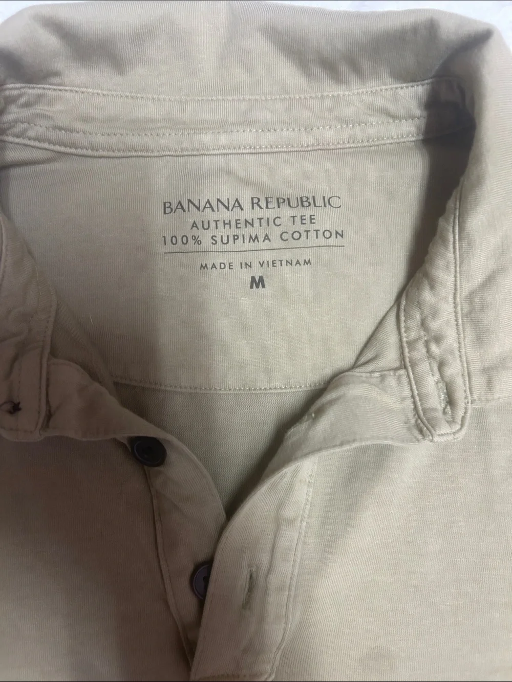 Banana Republic Men’s Polo Short Sleeve With Pocket Olive Green Size Medium
